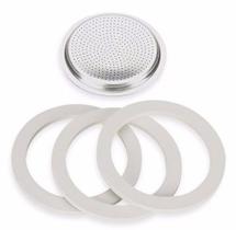 Kit 3 Borrachas para Vedação + Filtro Cafeteira Italiana 12