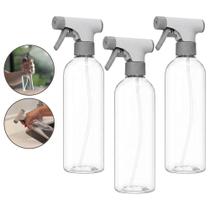 Kit 3 Borrifador Multiuso Ou Bege Pulverizador 500ml Spray Limpeza