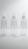Kit 3 Borrifadores 250ml Cilíndricos Transparentes
