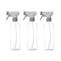 Kit 3 Borrifadores Spray Multiuso Flow 500ML com Pulverização Uniforme Bege Ou