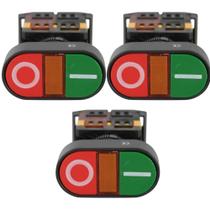 Kit 3 botao duplo apbb22 220v stark Kit 3 botao duplo apbb22 220v stark