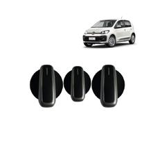 Kit 3 Botão Prata Painel Comando Ar Condicionado VW UP Kit 3 Botão Prata Painel Comando Ar Condicionado VW UP