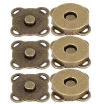 Kit 3 Botões Magnéticos 18mm Fecho Imantado Bronze P/ Costurar imã Kit 3 Botões Magnéticos 18mm Fecho Imantado Bronze P/ Costurar imã