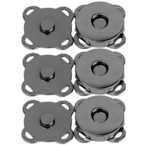 Kit 3 Botões Magnéticos 18mm Fecho Imantado Preto P/ Costurar imã Kit 3 Botões Magnéticos 18mm Fecho Imantado Preto P/ Costurar imã