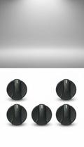 Kit 3 Botões Painel LED Branco Plástico Preto Kit 3 Botões Painel LED Branco Plástico Preto