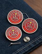 Kit 3 Botton Broche Brigada De Incêndio Pin Brigadista Metal