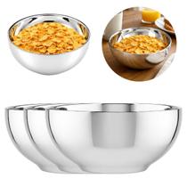 Kit 3 Bowl Inox 11,5cm Dupla Camada Resistente Premium Kit 3 Bowl Inox 11,5cm Dupla Camada Resistente Premium