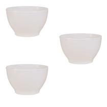 Kit 3 Bowl Redondo Tigela LE CHEF 23,5x14,5 Cm Branca
