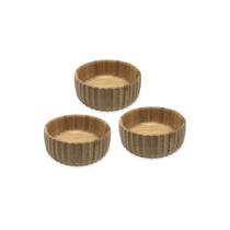 Kit 3 Bowls Canelados de Bambu Pequeno - Oikos