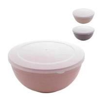 Kit 3 Bowls Cumbuca Tigela Com Tampa Lyor Bambu Lines Colors