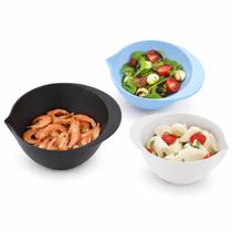 Kit 3 Bowls Potes Cozinha 2,8L Tigelas Cumbucas Plástico Colorido Vivas Açaí Sorvete Doce Salgado Kit 3 Bowls Potes Cozinha 2,8L Tigelas Cumbucas Plástico Colorido Vivas Açaí Sorvete Doce Salgado