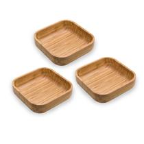 Kit 3 Bowls Quadrados De Bambu - Oikos U Natural Unica