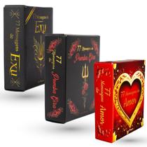 Kit 3 Box 77 Mensagens Cada Pomba Gira, Exu & Amor