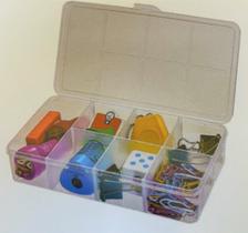 Kit 3 Box Caixa Organizadora c/ Divisórias 15cm Transparente