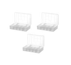 Kit 3 Box Com Divisórias Pequena Caixa Organizadora Plástico - Plasmont