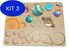 Kit 3 Brinquedo Educativo - Sistema Solar