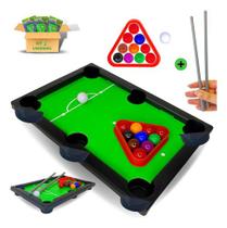 Kit 3 Brinquedo Jogo Mini Mesa De Bilhar Sinuca Infantil