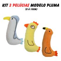 Kit 3 Brinquedo para Gatos Mordedor Pelúcia Animal