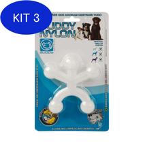 Kit 3 Brinquedo Resistente Boneco Mordida Cães Nylon Buddy