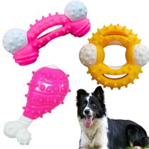 Kit 3 Brinquedo Resistente Osso Cachorro Cão Pet Forte Grande Pet - Lojas Edri
