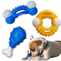 Kit 3 Brinquedo Resistente Osso Cachorro Cão Pet Forte Grande Pet