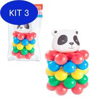 Kit 3 Brinquedo Urso Multi Esfera Didático Infantil