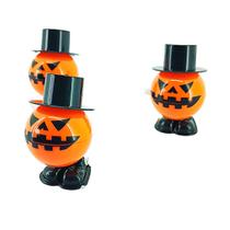 Kit 3 Brinquedos Abóboras com Cartolas Halloween Decorativas de Fricção