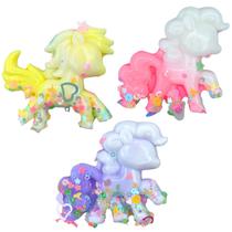 Kit 3 Brinquedos Aperta Puxa Squeeze Unicórnio Sortido - Castela