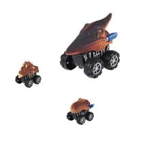 Kit 3 Brinquedos Carrinho Carro Miniatura Dinossauro Fricção