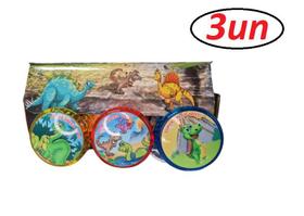 Kit 3 Brinquedos Ioiô Yoyo Dinossauro c/ luz de Led Infantil