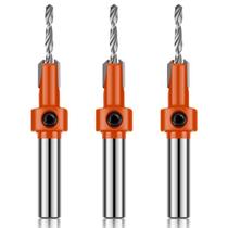 Kit 3 Broca Com Escareador 3Mm X 8Mm Para Rebaixo Em Madeira Kit 3 Broca Com Escareador 3Mm X 8Mm Para Rebaixo Em Madeira