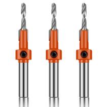 Kit 3 Broca Com Escareador 4Mm X 8Mm Para Rebaixo Em Madeira