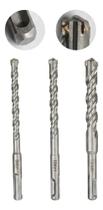 Kit 3 Broca Sds Plus Martelete 8 10 12mm X 160mm Concreto