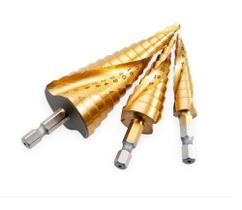 Kit 3 Brocas Hss Escalonada Espiral 4/12mm 4/20mm 4/32mm Fox Tools