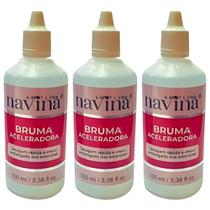 Kit 3 Bruma Aceleradora De Cola Extensão Cílios Navina 100Ml