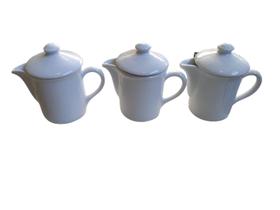 Kit 3 bules com tampa 330 ml Porcelana Branca forte resistente