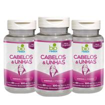 Kit 3 Cabelos e Unhas Bio Redux 60 Cápsulas 500mg
