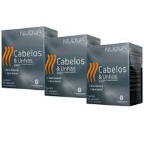 Kit 3 Cabelos e Unhas Nuova - 60 cápsulas - Catarinense Pharma