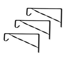 Kit 3 Cabideiro Colonial Prateleira Arara Roupa 30cm Preto Kit 3 Cabideiro Colonial Prateleira Arara Roupa 30cm Preto