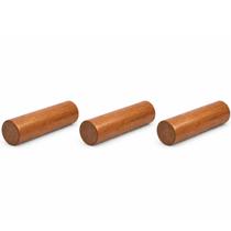 Kit 3 Cabideiros de Parede em Madeira Eucalipto Gancho Decorativo Premium