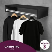 Kit 3 Cabideiros De Parede Para Roupas