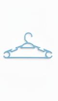 Kit 3 Cabides Napoli Infantil Azul Reforçado Antideslizante Luxo Kit 3 Cabides Napoli Infantil Azul Reforçado Antideslizante Luxo