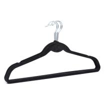 Kit 3 Cabides Slim de Veludo Antideslizante para Roupas Delicadas