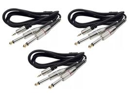 Kit 3 CABO 2 P10 MONO+P2 STEREO DOURADO 24K MXT Kit 3 CABO 2 P10 MONO+P2 STEREO DOURADO 24K MXT