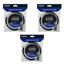 Kit 3 Cabo de Aço Empate Marine Sports Leader Black 10/60/90Lbs 70 Luvas (Cada)