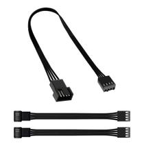Kit 3 Cabo Extensor Fans Cooler 3 e 4 Pinos PWM 25cm