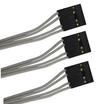 Kit 3 cabo flat 5 vias c/rabicho plastigarça