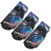 Kit 3 Cabo P10 x P10 5m Instrumento Samurai Roxtone Kit 3 Cabo P10 x P10 5m Instrumento Samurai Roxtone