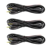 Kit 3 Cabo P2 Estéreo X P2 Estéreo 3m Dourado MXT