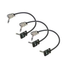 Kit 3 cabo pedal santo angelo plug p10 l rean preto 15cm Kit 3 cabo pedal santo angelo plug p10 l rean preto 15cm